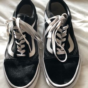 Black and white vans
